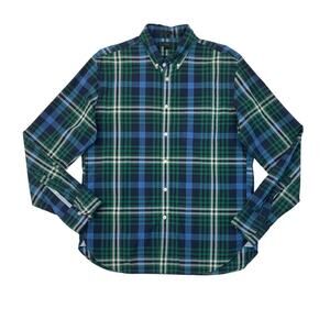 J Crew Shirt Mens L Large SLIM Plaid Cotton Long Sleeve Collared Button Down